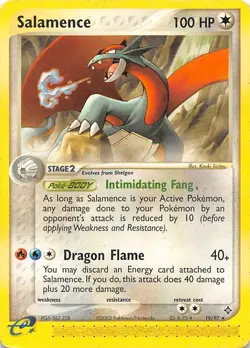 SALAMENCE 19/97 - NON-HOLO RARE - Ex Dragon - POKEMON CARD - LP/P - Image 1