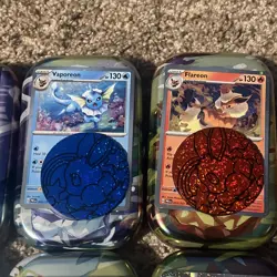 Pokemon Prismatic Cosmo Promo Cards (8) Mini Tin Evolutions Costco Pack - Image 5