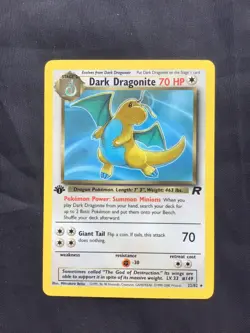 Pokemon Cards: Team Rocket 1st Edition Rare: Dark Dragonite 22/82 - Image 1