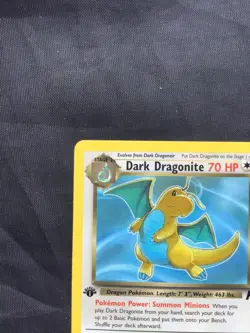 Pokemon Cards: Team Rocket 1st Edition Rare: Dark Dragonite 22/82 - Image 2