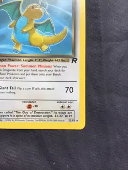 Pokemon Cards: Team Rocket 1st Edition Rare: Dark Dragonite 22/82 - Image 4