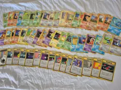 54 Unique Card Lot Base set Pocket Monsters Japanese Pokemon Near Mint NM - Image 1