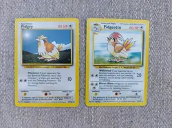 Pokemon TCG Pidgeotto Base Set Regular Rare Card 22/102 With Pidgey - Image 1
