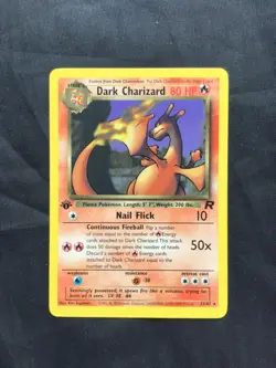 Pokemon Cards: Team Rocket 1st Edition Rare: Dark Charizard 21/82 - Image 1