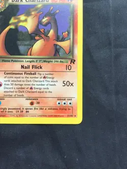 Pokemon Cards: Team Rocket 1st Edition Rare: Dark Charizard 21/82 - Image 4