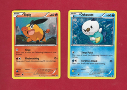TEPIG & OSHAWOTT #BW 07 & 08--BLACK & WHITE BLACK STAR PROMO HOLO POKEMON CARDS - Image 1
