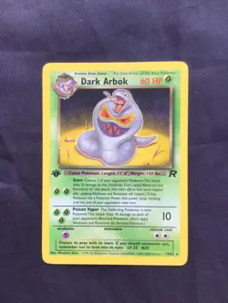 Pokemon Cards: Team Rocket 1st Edition Rare: Dark Arbok 19/82 - Image 1