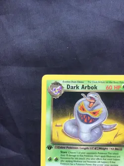 Pokemon Cards: Team Rocket 1st Edition Rare: Dark Arbok 19/82 - Image 2