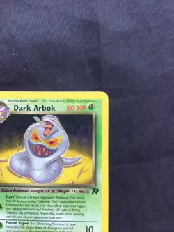 Pokemon Cards: Team Rocket 1st Edition Rare: Dark Arbok 19/82 - Image 3