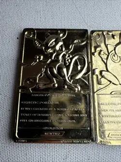 Vintage 1999 Burger King Pokemon 23k Gold Plated Mewtwo & Jigglypuff Card - Image 3