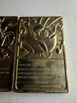 Vintage 1999 Burger King Pokemon 23k Gold Plated Mewtwo & Jigglypuff Card - Image 4