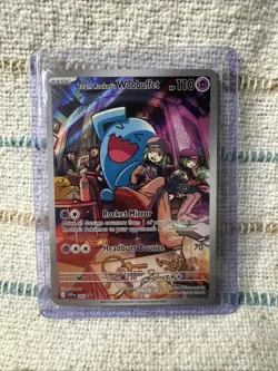 Pokemon TCG Destined Rivals Team Rockets Wobbuffet Black Star Promo Card 203/82 - Image 1