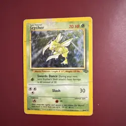 Pokemon TCG Scyther Holo Rare 10/64 - Jungle Set (1999) - WOTC Vintage Card - Image 1