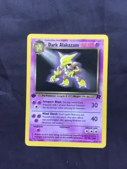 Pokemon Cards: Team Rocket 1st Edition Rare: Dark Alakazam 18/82 - Image 1