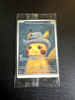 Pokemon Pikachu With Grey Felt Hat 085 Promo Card Pokemon x Van Gogh Museum NM - Image 1