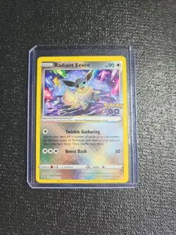 2022 Pokemon Radiant Eevee Black Star Promo Pokemon Go SWSH230 Card NM - Image 1