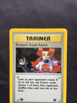 Pokemon Cards: Team Rocket 1st Edition Rare Holo: Rocket's Sneak Attack 16/82 - Image 2