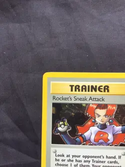Pokemon Cards: Team Rocket 1st Edition Rare Holo: Rocket's Sneak Attack 16/82 - Image 3