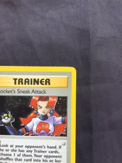 Pokemon Cards: Team Rocket 1st Edition Rare Holo: Rocket's Sneak Attack 16/82 - Image 4