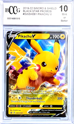 Pikachu V SWSH061 BLACK STAR PROMO Pokemon Card TCG 2021 SWSH BCCG 10 MINT - Image 1