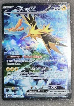 Pokemon TCG Zapdos EX 202/165 Scarlet & Violet 151 SIR Holo NM Card English - Image 2