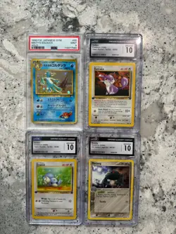 Pokemon Slab Bundle | 4 Cards PSA holo [SEE photos] 1st edition vintage - Image 1
