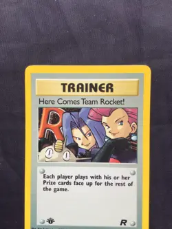 Pokemon Cards: Team Rocket 1st Edition Rare Holo: Here Comes Team Rocket! 15/82 - Image 2