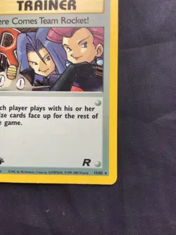 Pokemon Cards: Team Rocket 1st Edition Rare Holo: Here Comes Team Rocket! 15/82 - Image 5