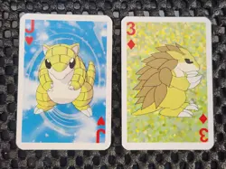 Sandshrew And Sandslash Pokemon 1999 Mini Deck Poker Playing Cards 2.5x1.75in - Image 1