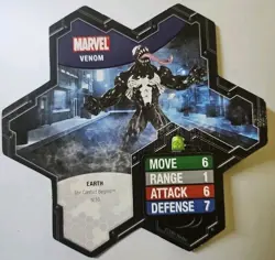 Heroscape Marvel Venom Card Only Earth The Conflict Begins 8/10 Life-5 - Image 1