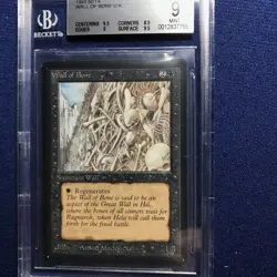 MTG BETA U K Wall of Bone BGS 9 MINT (Gem Mint centering and surface) 1993 - Image 1