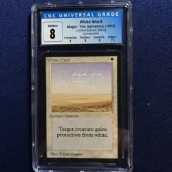 MTG Beta U W White Ward CGC 8 NM/Mint (Mint centering) 1993 - Image 1