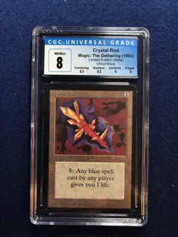 MTG Beta Crystal Rod CGC 8 Quad++ 1993 - Image 1