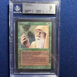 MTG Alpha Ley Druid U G BGS 9 Quad+ MINT (9.5 surface) 1993 - Image 1