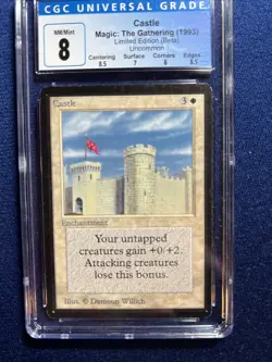 MTG Beta Castle CGC 8 NM/Mint (with sub grades) 1993 - Image 1