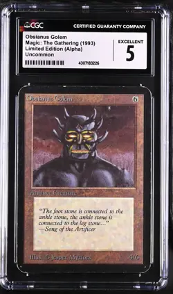 OBSIANUS GOLEM Alpha CGC 5 Vintage MTG [Nostalgium] - Image 1