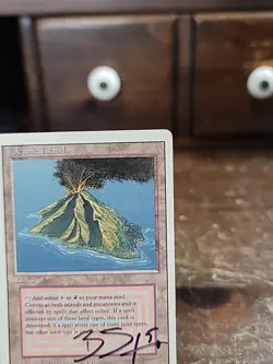 Volcanic island Revised MTG Magic the Gathering Dual Land Brian Snoddy SIGNED - Image 3
