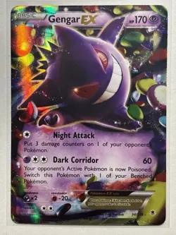 Gengar EX 34/119 - XY Phantom Forces Ultra Rare Holo Pokemon Card NM - Image 1