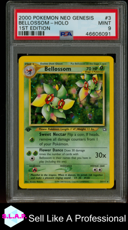 BELLOSSOM POKEMON HOLO NEO GENESIS 3/111 2000 ENGLISH PSA 9 - Image 1
