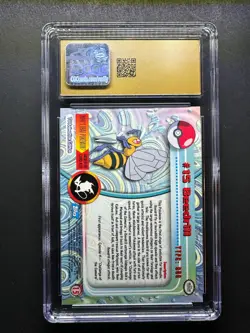 topps Pokemon TV Animation Edition Series 1 Rainbow Foil #16 Beedrill Pristine - Image 2