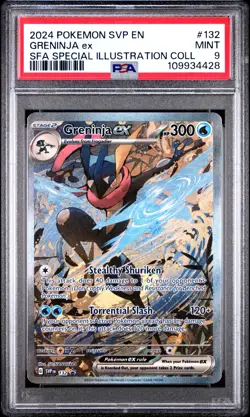 2024 POKEMON SVP EN-SV BLACK STAR PROMO #132 GRENINJA EX PSA 9 #428 - Image 1