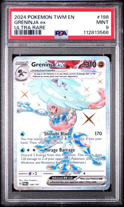Greninja EX 198/1672024 Pokemon Twilight Masquerade Ultra Rare PSA 9 Mint - Image 1