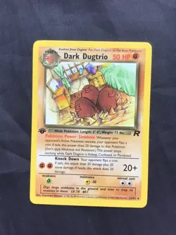 Pokemon Cards: Team Rocket 1st Edition Rare: Dark Dugtrio 23/82 - Image 1