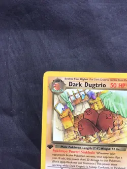 Pokemon Cards: Team Rocket 1st Edition Rare: Dark Dugtrio 23/82 - Image 2