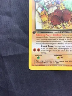 Pokemon Cards: Team Rocket 1st Edition Rare: Dark Dugtrio 23/82 - Image 5