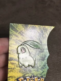 2001 Topps Pokemon Chikorita #152 Johto Series 1 Die Cut-Embossed Blue Label - Image 2