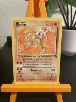 Pokemon TCG German Hitmonlee Kicklee Fossil Non Holo 22/62 MP - Image 1