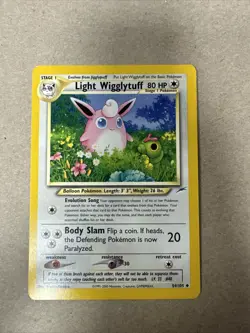 Light Wigglytuff 54/105 Pokemon Neo Destiny Uncommon Non Holo 2002 - Image 1