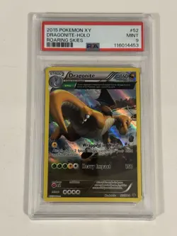 POKEMON 2015 XY Roaring SKies DRAGONITE Reverse Foil #52 PSA 9 Mint RARE - Image 1