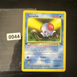 Pokemon Karte TCG Tentacha 56/62 DE 1. Edition Common Fossil 1999 - Image 1